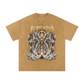 Be Not Afraid Snow Washed Oversized Cotton Angel T-Shirt